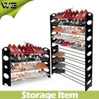 White Simple Large Folding Waterproof Plastic Shoe Rack