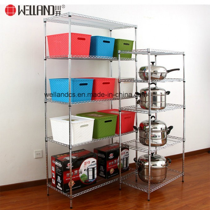 Multi-Purpose 5 Tier Heavy Duty 250kg Adjustable Metal Wire Shelf Storage Organization Rack Image1