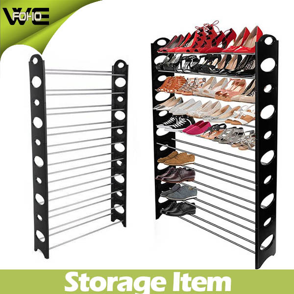 Cheap Easy Assemble Waterproof Plastic Storage Shoe Rack Image1