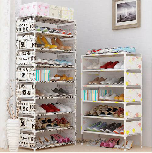 Shoe Cabinet Shoes Racks Storage Large Capacity Home Furniture DIY Simple Portable Shoe Rack (FS-10D Image1