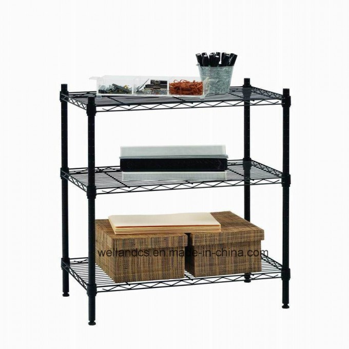 Space Saver 3 Tier Home Office Sturdy Metal Frame Material Storage Rack Image1