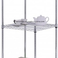 2018 New Design Corner 4-Tier Metal Display Shelf Home Kitchen Bathroom Storage Wire Rack
