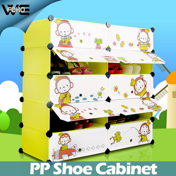 Kids Furniture Lovely Shoe Storage Box Waterproof Shoe Rack Image1