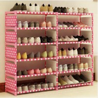 Shoe Cabinet Shoes Racks Storage Large Capacity Home Furniture DIY Simple Portable Shoe Rack (FS-06C