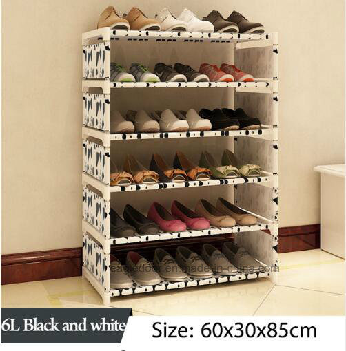Shoe Cabinet Shoes Racks Storage Large Capacity Home Furniture DIY Simple Portable Shoe Rack (FS-06J Image1