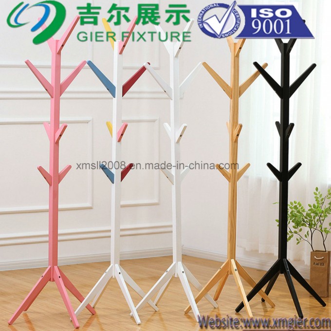 Wood Stand Shelf Garment Rack Clothe Rack for Hanging Image1