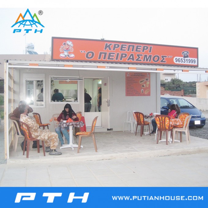 Easy Install Shipping Container Coffee Shop Project in Cyprus Image1