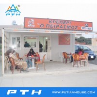 Easy Install Shipping Container Coffee Shop Project in Cyprus