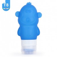 Fast Shipping Safety Portable Leak-Proof Squeezed Silicone Monkey Travel Container