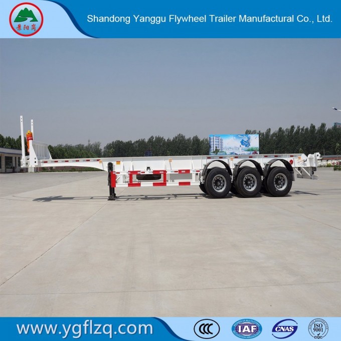 Cheap Price 20FT 40FT Logistic Shipping Transport Truck Trailer Use 3 Axles Skeleton Semi Trailer Co Image1
