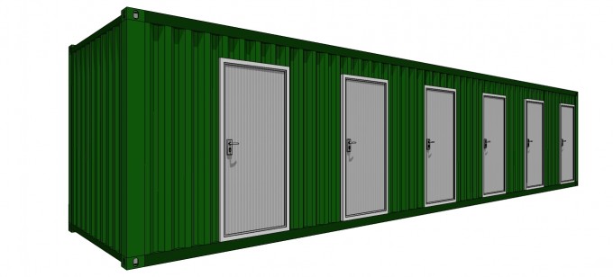 40 Feet Prefab/ Prefabricated Mobile Shipping Container for Shower Room. Image1