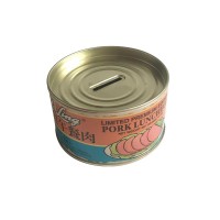 Meat Tin Box Piggy Bank Wholesale Tin Container