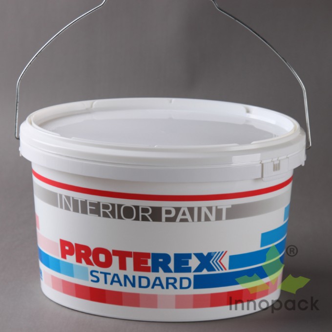 15L Oval Plastic Bucket Paint Container with Heat Transfer Printing (PPP15L002FS) Image1