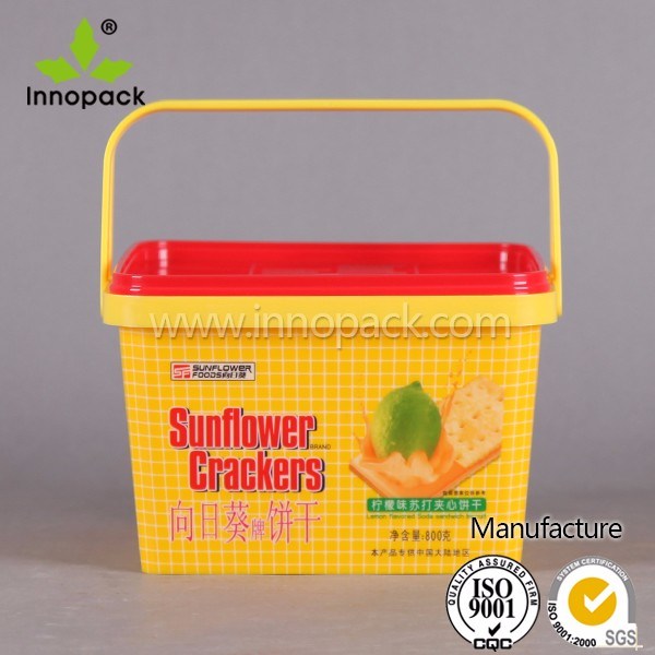 4L New Printed Square Food Storage Plastic Container Image1