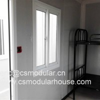 Prefab Flat Packed Design Container House with Sandwich Panel, Prefab House as Dormitory