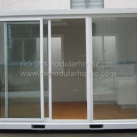Container House with Glass Wall