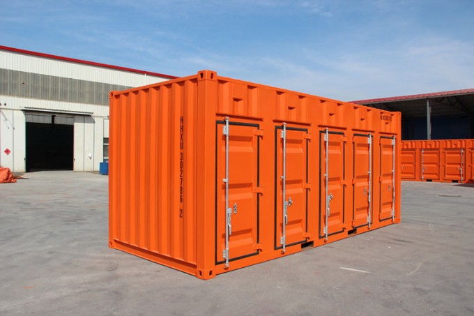 Devided 5 Parts Container Door Open Side Shipping Dry Container Image1