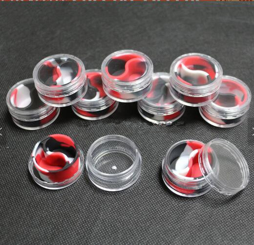 Custom Clear Plastic DAB Jar with Silicone Lining for 5ml Dry Herb Storage Container Image1