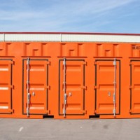 5 Container Door Storage Open Side Container with One End Door