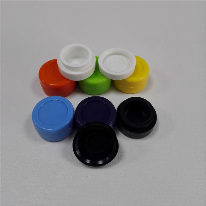 Non Stick DAB Tools Embossing or Printing Logo 5ml Silicone Container for Wax/Oil Image1