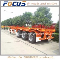 3 Axles 40FT 45FT Semi Gooseneck Trailer Skeleton Container Chassis
