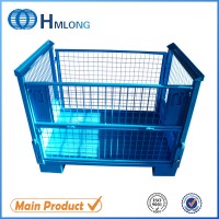 Heavy Duty Foldable Steel Shipping Pallet Cage Metal Stillage