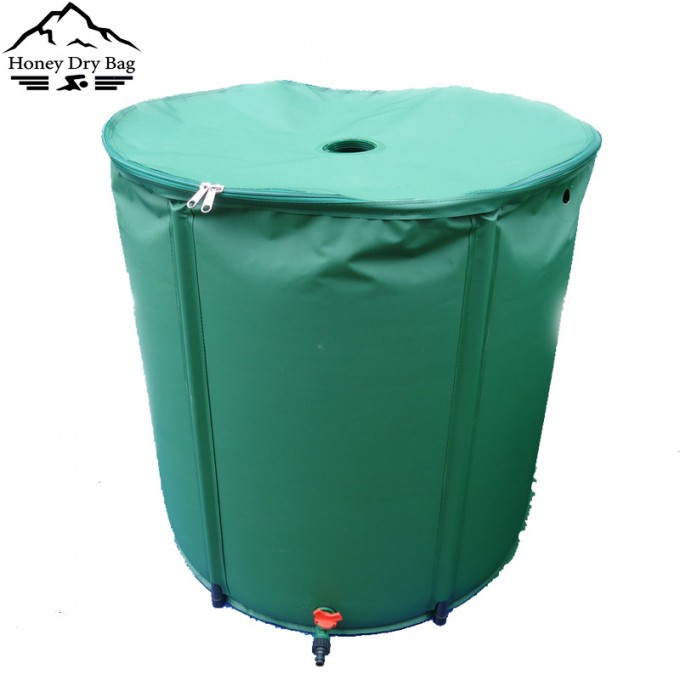 Flexible Garden PVC Tarpaulin Collapsible Rain Water Barrel Image1