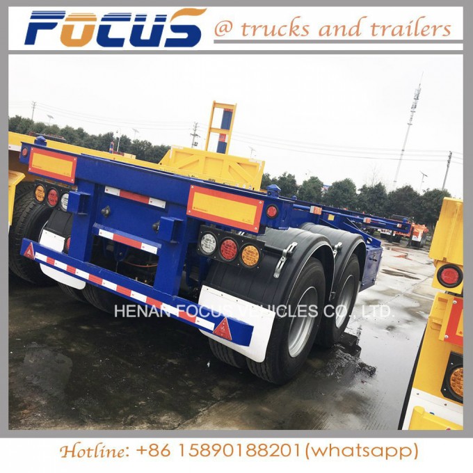 2 Axles Cimc 20FT Standard Container Skeleton Truck Semi Trailer Image1