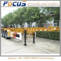 Brand New Heavy Duty Tractor Truck Skeleton Container Semi Trailer