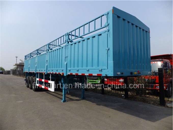 Three Axles Cargo Stake Semi Trailer or Fence Semi Trailer for for Carrying Containers Image1