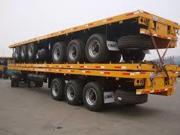 40FT Container Flatbed Semitrailer with 3 Axles of Tractor-Trailer Image1
