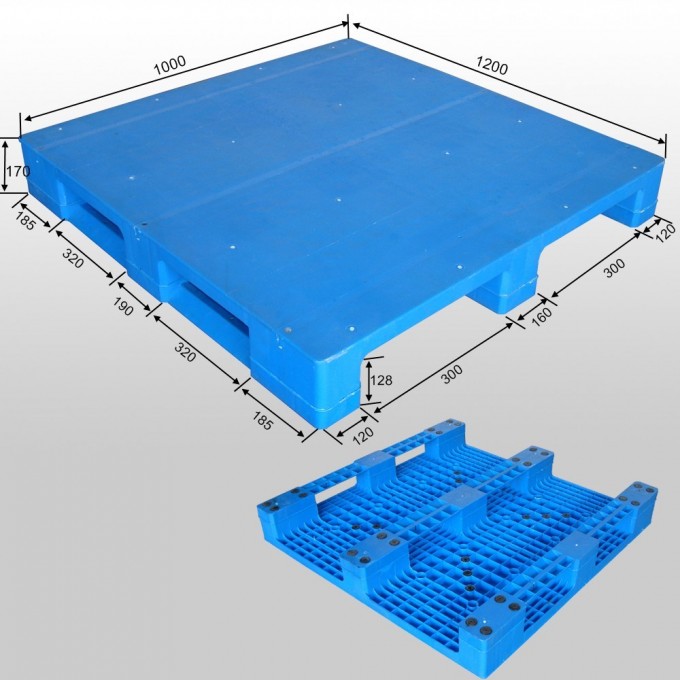 1200x1000 Food Industry Heavy Duty Easy to Clean Plastic Pallet From China Image1