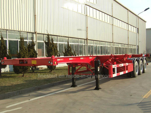 3 Axles 20FT 40FT Flatbed Semi Trailer 2 Axles Container Semi Truck Flatbed Image1