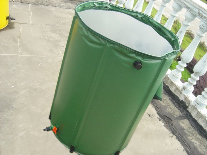 Garden Collapsible Plastic Rain Water Storage Bladder Barrel Image1