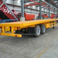 2 Axle 40FT Bogie Suspension Highbed Flatbed Semitrailer or Semi Truck Trailer