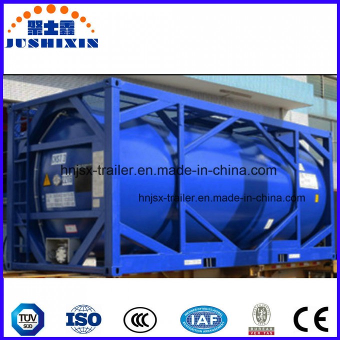 20FT Chemical Liquid Storage ISO Steel Hydrofludric Acid Hci 32% Tank Container Image1