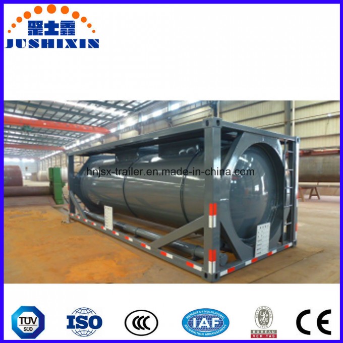 ISO Standard Carbon Steel 20FT or 40FT HCl Acid Chemical Liquid Tank Container Image1