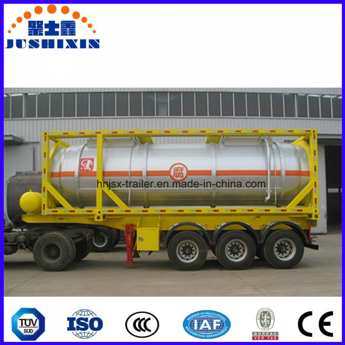 20FT 40FT Chemical Corrosive Poisonous Liquid Storage ISO Steel Tank Container Image1