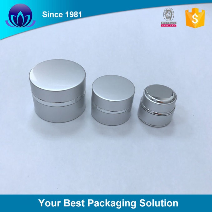 50g Refillable Frosted Glass Cosmetic Cream Jar Bottle Container with Silver Alumite Lid Image1