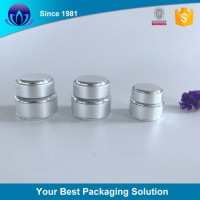 10g 15g 20g Clear Glass Cosmetic Containers Aluminum Jars Eye Shadow Face Cream Container