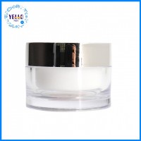 Cosmetic Packaging Plastic Jar Containers with Aluminum Cap