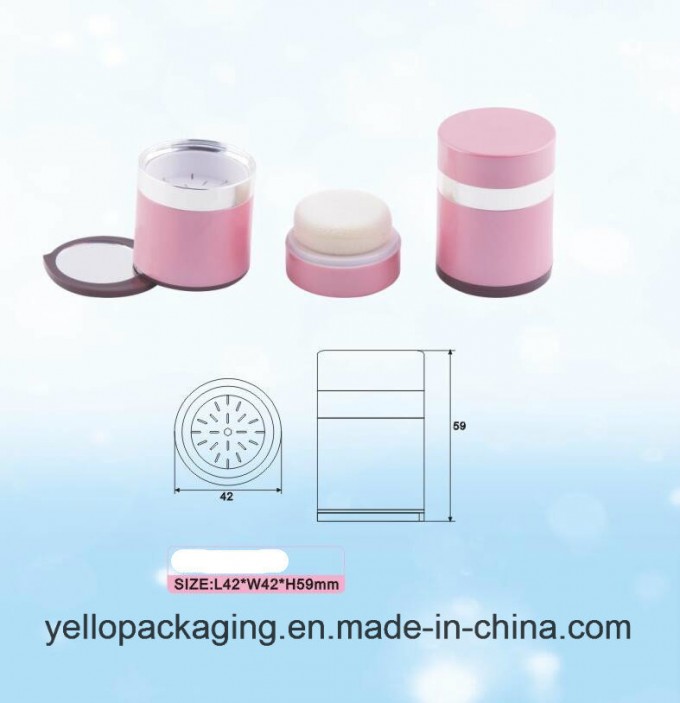 Cosmetic Packaging Powder Foundation Case Loose Powder Case (YELLO-164) Image1