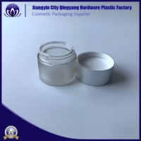 Frosted 15ml 30ml 50ml Glass Empty Cream Jar Frosetd Matte Cheap Facial Cream Glass Jars with Alumin