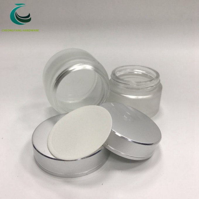 5ml&10ml&30ml&50ml&100ml Clear Amber Glass Cosmetic Jar for Skincare Cream with Metal Lid Image1