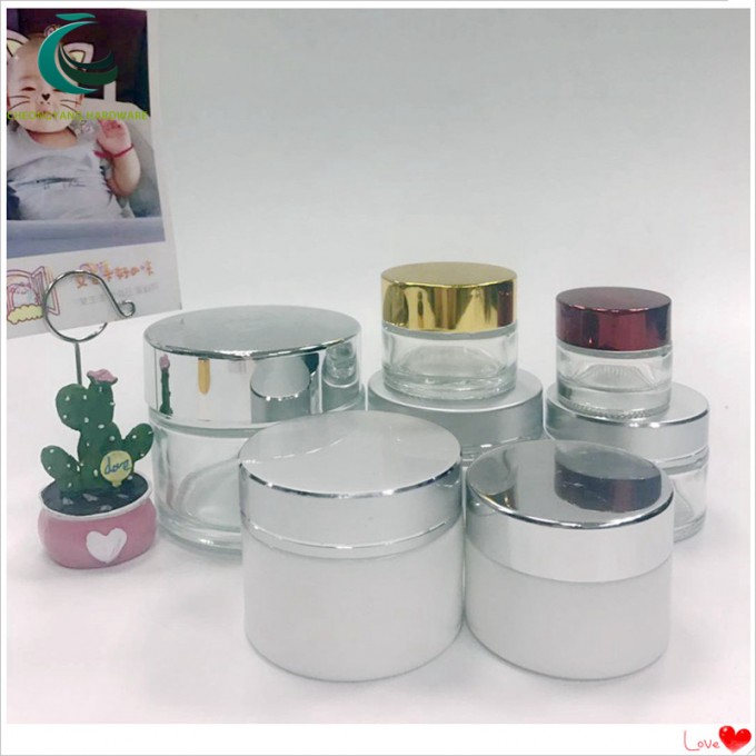 Wholesale Clear Amber White Cosmetic Packaging Glass Jar for Face Cream Image1