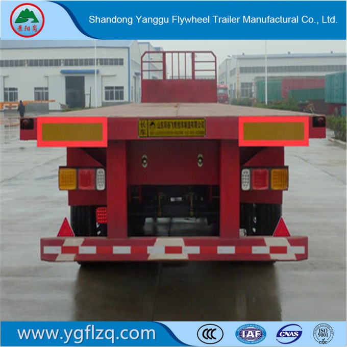 Best Sale BPW/Fuwa/Yuek/Hj Axle Flatbed Semi-Trailer with Container Twist Lock Image1