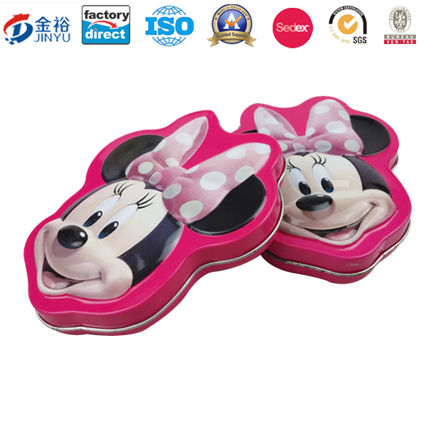 Embossing Mickey Shaped Metal Candy Food Container Image1