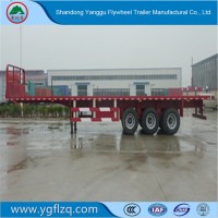 20FT/40FT Flatbed Cargo/Container Semi Trailer with Twist Lock Made in China