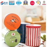 Round Shaped Metal Food Container for Coffee Tea Packaging