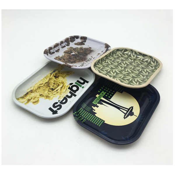 Rolling Tin Tray Custom Printing Metal Tin Container for Rolling Smoke Image1